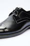 Black Laced Patent Leather 100% Leather Shoes 1033260160 - 5
