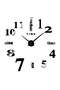 DIY Large 3D Mirror Effect Sticker Digital Wall Clock Black