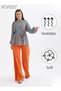 2-Piece Fashionable Casual Suit For Women Printed Pleated Waist Long-Sleeved Top And Solid Color Ela - 4