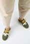 Barbella 2 Women's Genuine Leather Three Separate Alternative Laces Khaki-Ecru Sneakers - 8