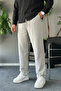 Men's 3-Piece Linen Trousers with Elastic Waist - 3