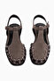 Kiera Genuine Leather Mink Suede Belted Women's Sandals - 6
