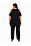 Plus Size Off-Shoulder T-Shirt Black - 3