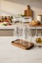 Set of 2 Glass Oil Bottles with Wooden Stand 1200 ml – Borosilicate Oil Bottle & Vinegar Bottle with Handle - 3