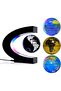 Magnetic Levitation Floating Globe 3 Inch – Anti Gravity Rotating World Map with LED Light, C Shape Base Desk