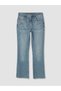 Nevavm Crop Flare Women's Jean Pants with Difference