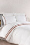 Tria Karo Patterned Cotton Satin King Size 6 Piece Duvet Cover Set