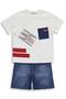 Give up Printed Shorts Set for 2-5 Years Old - White - 2