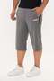 Men's Cotton Zipper Detailed Capri Pants Anthracite Melange-6076