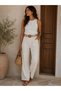 Women's Straw Belt with Wooden Ring Beige Woven Belt Summer Bohemian Style