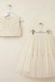 Sweetme Girl's Pearl Detailed Crop Skirt Set Ecru - 5