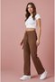 Women's Daily Use Ribbed Wide Leg Pants - 3