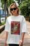 For the Love of Cats 1 Front Cat Printed White Oversize T-Shirt 100% Cotton Unisex Cat Lover Premium Design - 5