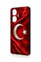 Realme C55 Compatible Turkish Flag Patterned Silicone Case - 3