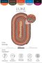 Luke Colorful Oval Bath Mat Single Hand-Woven Bohemian Ethnic Toilet Front Mat Toilet Bowl Front Mat Sink Front Mat - 3