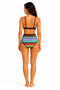 Women's Colorful Patterned Bikini Set High Waist Gathering Swimsuit - 2