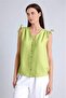 Regular Fit V-Neck Sleeveless Green Shirt H5716Ax26Sm - 3
