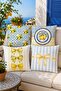 Bow Themed Patterned 4-Piece Throw Pillow Cover Set