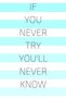 Alayra If you will never try you'll never know Life Changing Printed Quotes wall Posters for Home