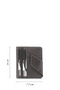 Gray Crazy Genuine Leather Unisex Card Holder - 3