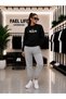 Unisex Wide Cut Zero Neck and Sweatpants Relax Printed Set