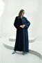 Majestic Velvet and silk crepe Abaya | 3 Pieces Set - 5