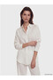 New Season White Women's Muslin Shirt Tunic - 4