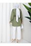 Embroidered Baby Collar Hijab Tunic - 2