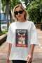 For the Sake of Cat Love 125 Front Cat Printed White Oversize T-Shirt 100% Cotton Unisex Cat Lover Premium Design - 5