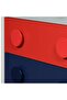 Blocks 3 Drawers Dresser |Dressing Makeup DeskL80xW39.5xH76.5cm - Grey & Red+Blue - 8