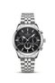 Men's Silver Metal Cord Black Dial Calendar Wrist Watch 2 Year Warranty