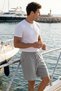 Dulas Linen Men's Gray Shorts Comfortable Fit Basic