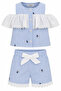 Seasonal Baby Girl Blomline Shorts Top and Bottom Set - 2