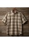 Men's Classic Loose Fit Short Sleeve Checkered Dad Shirt with Pockets