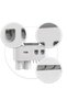 Automatic Toothpaste Dispenser Double Chamber 6 Brush Holder Wall Mount Organizer - 3