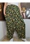 Jersey Fabric Floral Patterned Single Pocket Shalwar Elastic Waist Comfortable Cut Women's Shalwar 36 Size 90 kg - 6