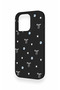 iPhone 16 Pro Compatible Mini Bow Black Patterned Silicone Case - 4