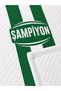 Green and White Champion Fan Children's Room Single Pique Bedspread - 2