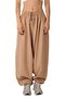 Elastic Waist Loose Cut Flowy Summer Balloon Trousers Beige - C912 - 2