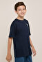 Print Detail T-Shirt with Crew Neck and Short Sleeves - 4