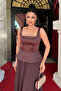 Top Satin Bottom Chiffon Designer Dress - Brown - 4