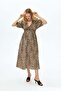 MAMA Balloon-sleeved midi dress