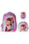 Triple Primary School School Bag Set - Blue - Group Printed - Girls - Setwg-W6049A - 2