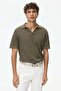 Regular Fit Linen-blend polo shirt - 3