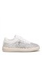 Elit Zyn4225 Women's Genuine Leather Stoned Casual Shoes White - 2