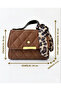 Women's Quilted Mini Shoulder Bag with Scarf - Lockable Hand and Crossbody Bag - 2