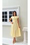 Women's V-Neck Belted Short Sleeved Premium Quality Soft Textured Stylish Summer Shirt Dress - 2