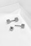 Perforated Cube Model Men's Women's Unisex 316L Steel Earring 1 Piece - 6