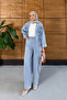 Women's Embroidered Bat Sleeve Jeans Set - 2