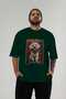 For Dog Lovers 34 Front Dog Print Green Oversize T-Shirt 100% Cotton Unisex Dog Lover Premium Design - 5